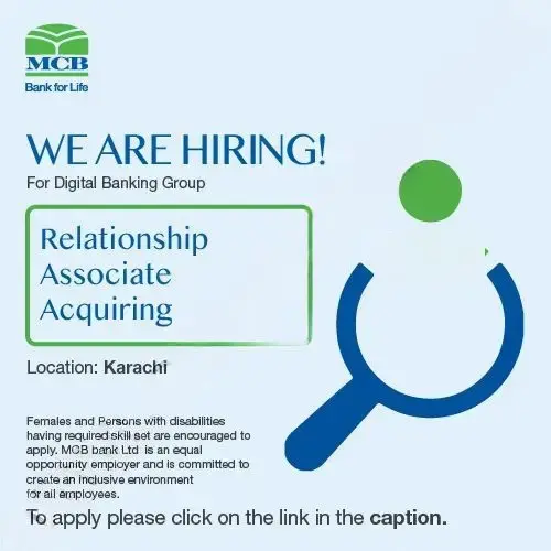 Jobs at MCB Bank Today Advertisement