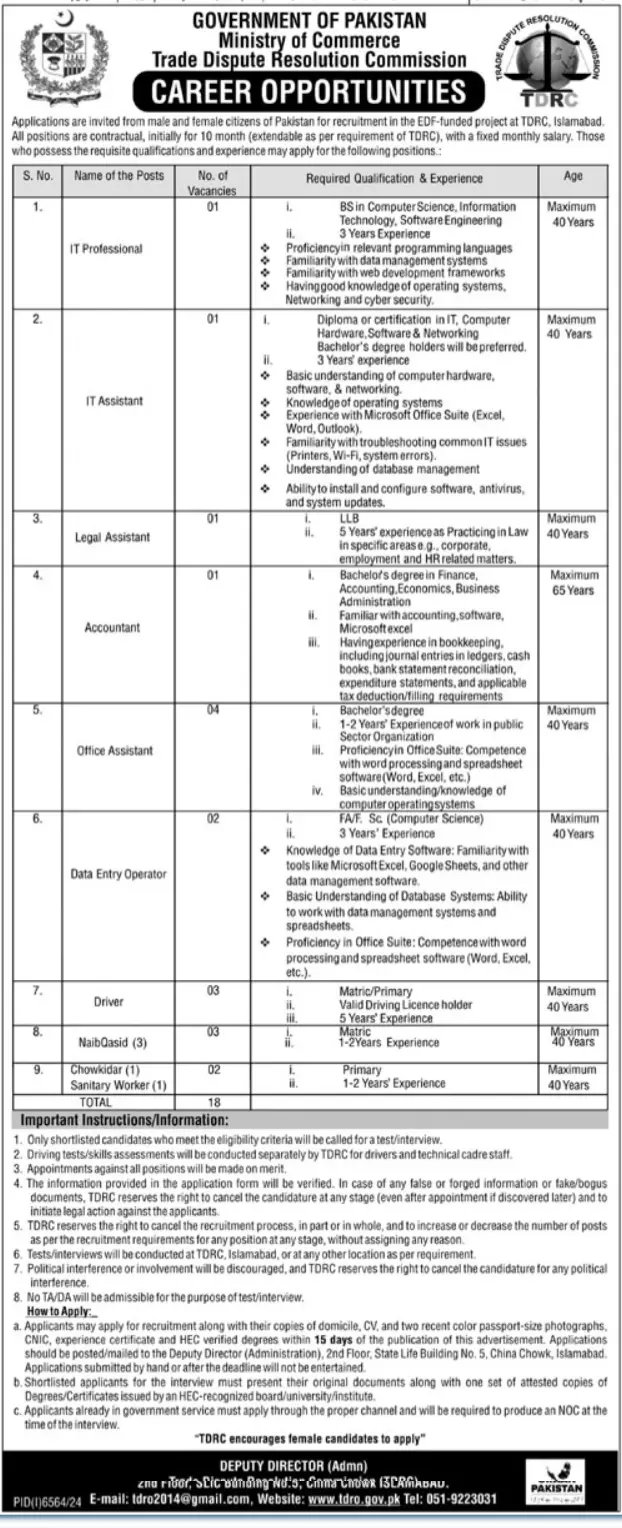 MOC Jobs 2025 Today Advertisement