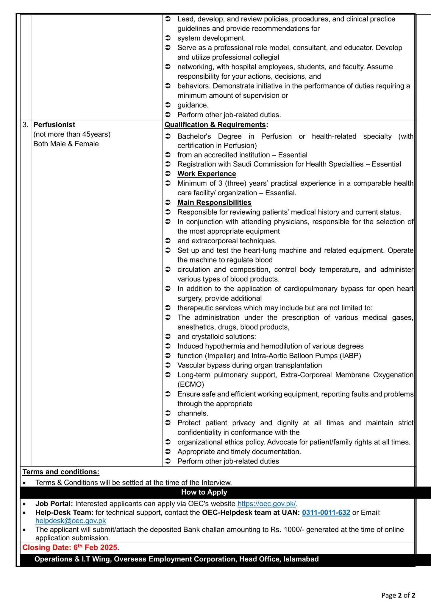 Advertisement for Staff Nurses Kingdom of Saudi Arabia 2025 Advertisement