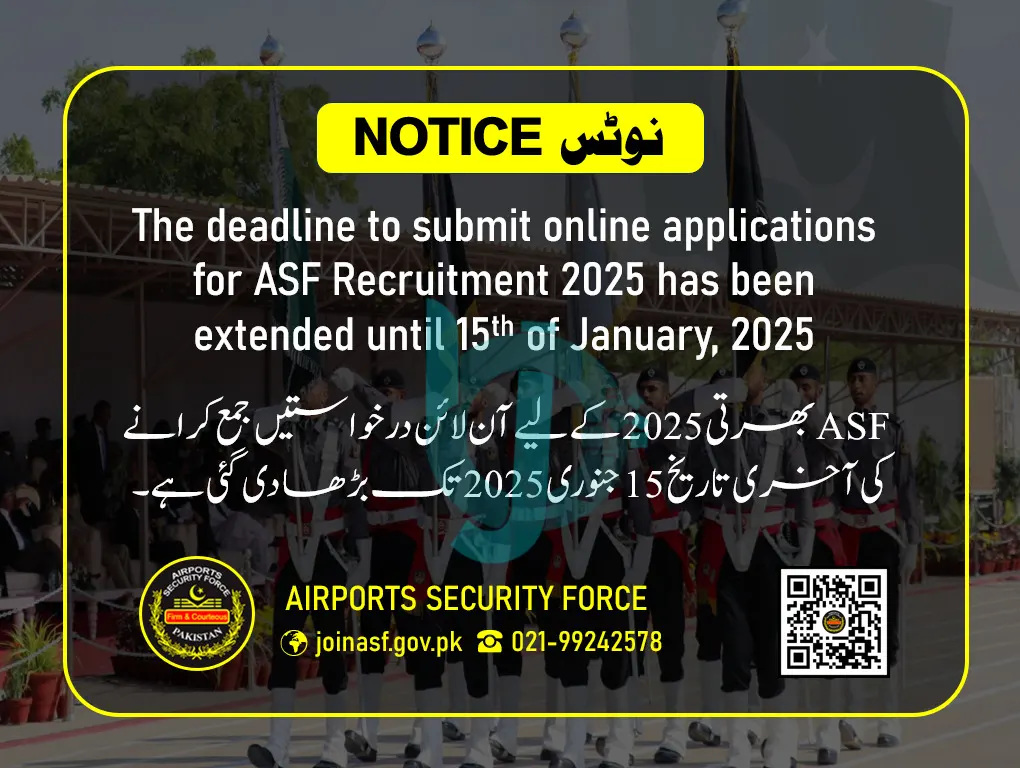 ASF Jobs 2025 Latest Advertisement