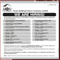 House Building Finance Company HBFC Jobs 2025 Today Advertisement