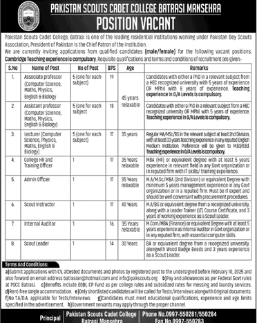 PSCC Jobs 2025 Advertisement
