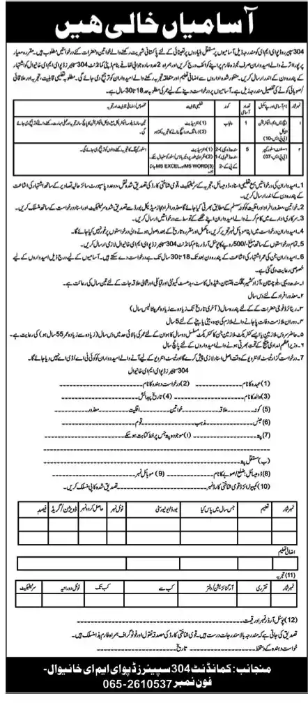 Pak Army Civilian Jobs 2025 Advertisement