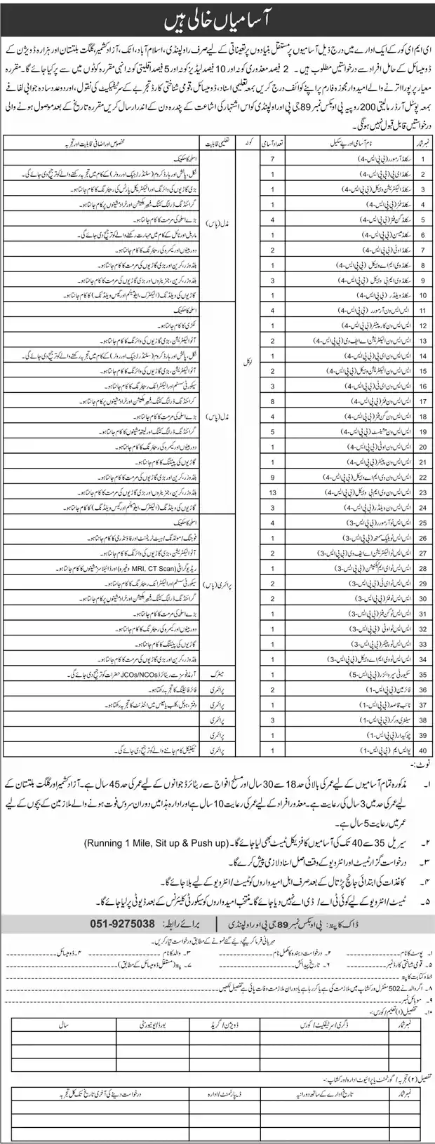Pak Army Civilian Jobs 2025 Advertisement