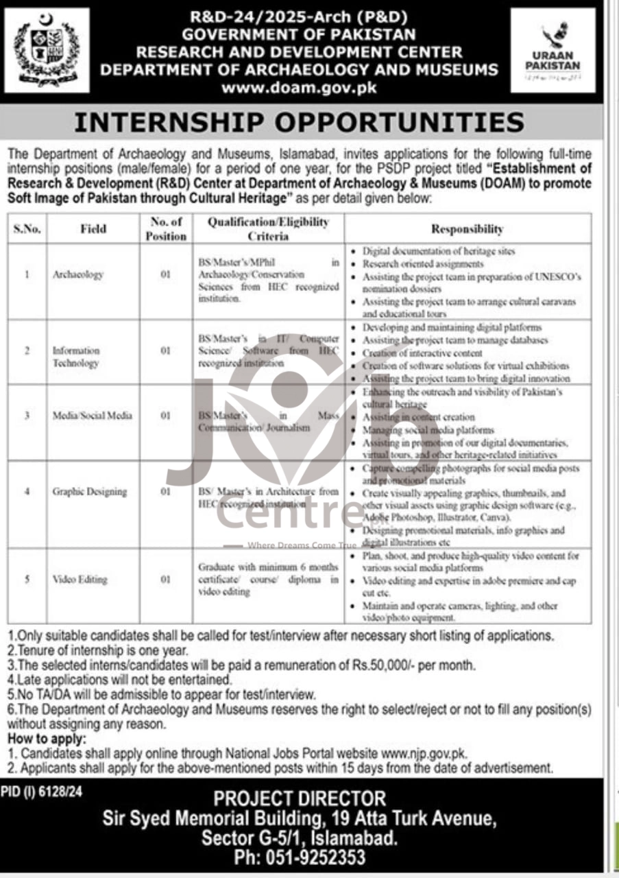 DOAM Jobs 2025 Today Advertisement