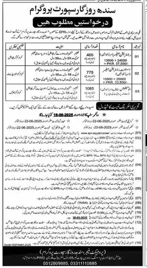 Apply for Sindh Rozgar Support Program 2025 Advertisement